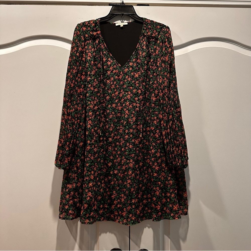 Skies Are Blue Floral Print Dress Large